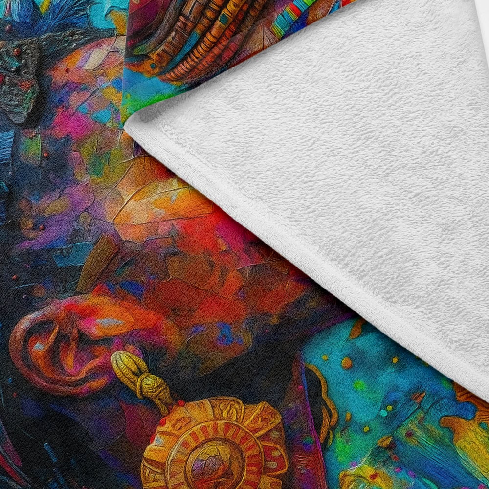 Plaid portrait art coloré