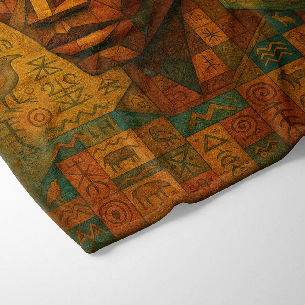 Plaid portrait homme cubisme