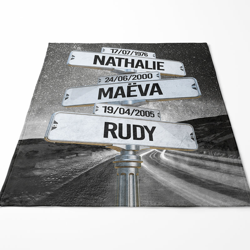 Plaid prénoms route étoilé