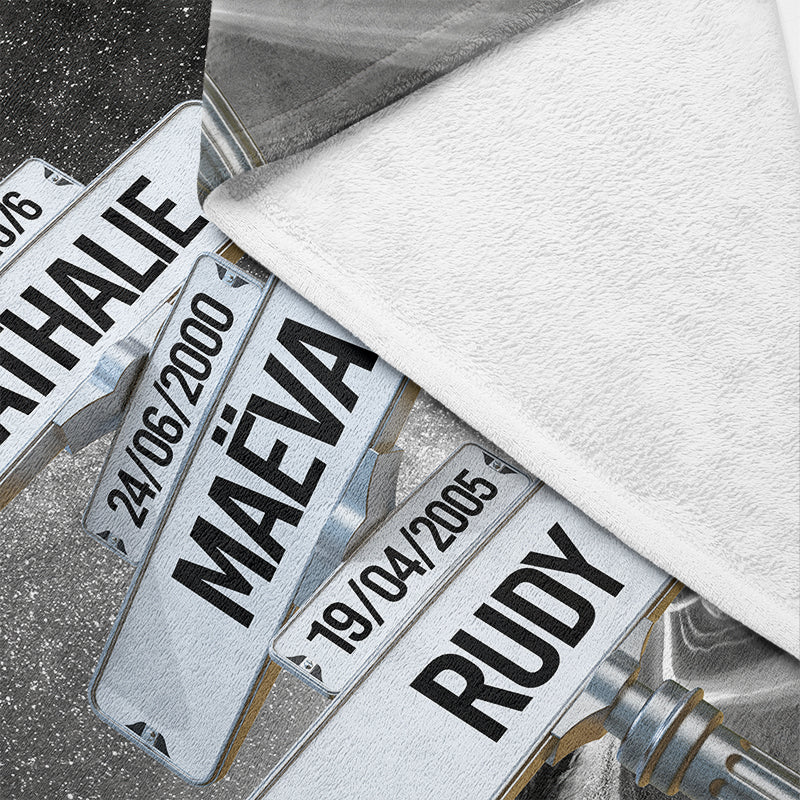 Plaid prénoms route étoilé