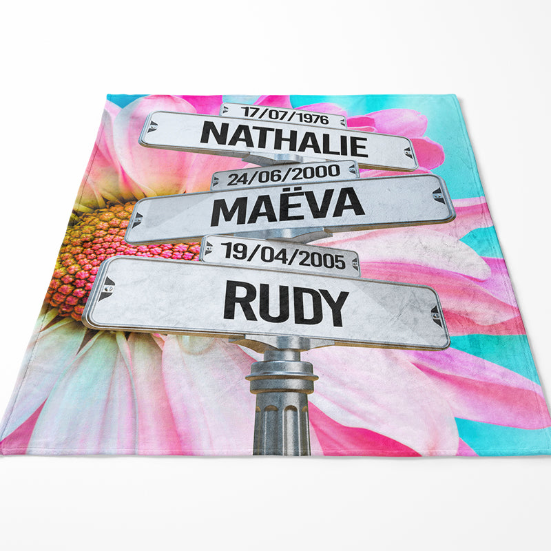 Plaid prénoms tournesol