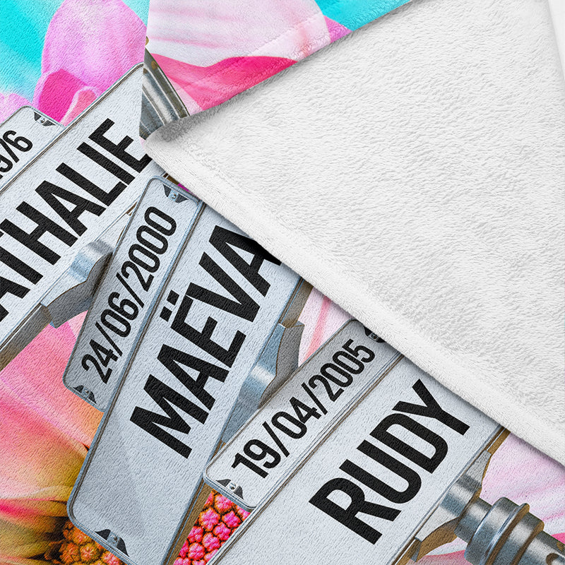 Plaid prénoms tournesol