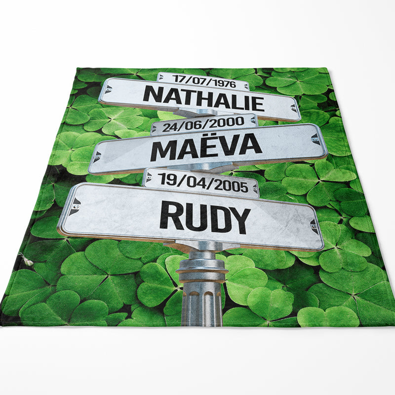 Plaid prénoms trèfle