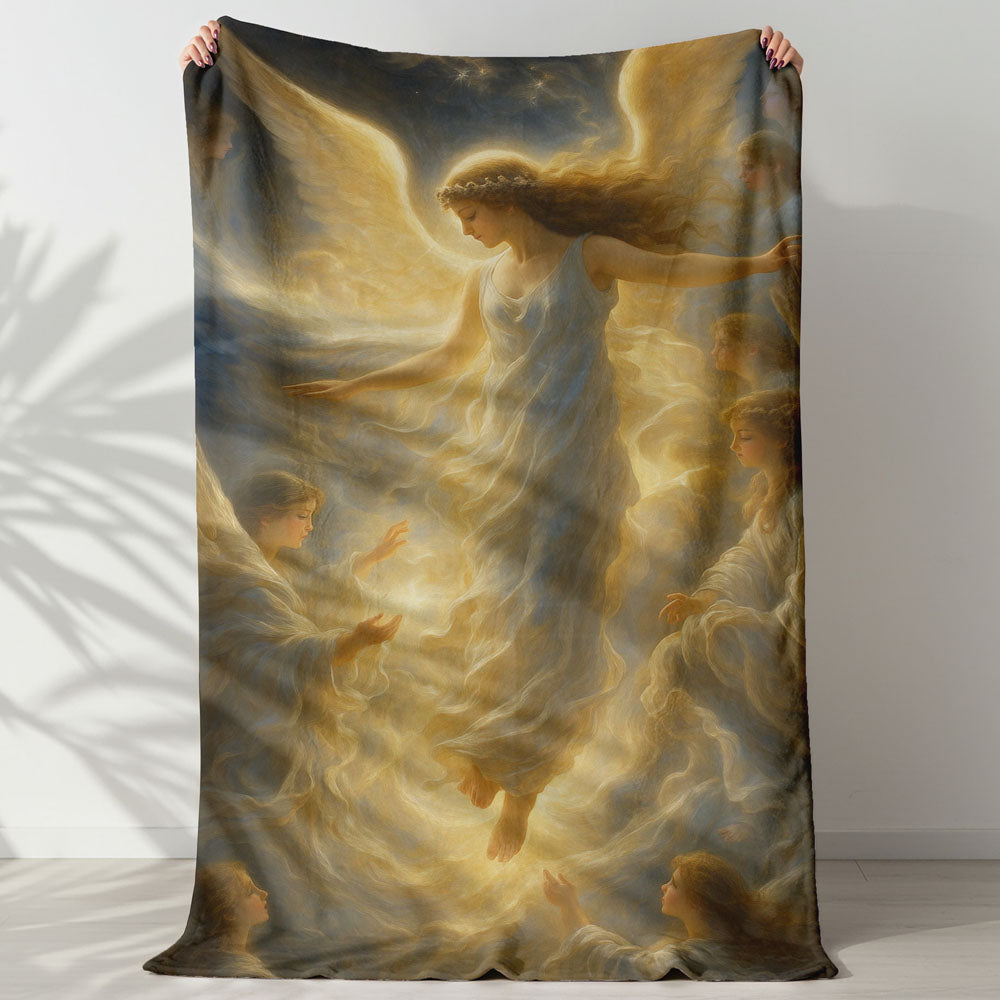 Plaid ange ascension lumière