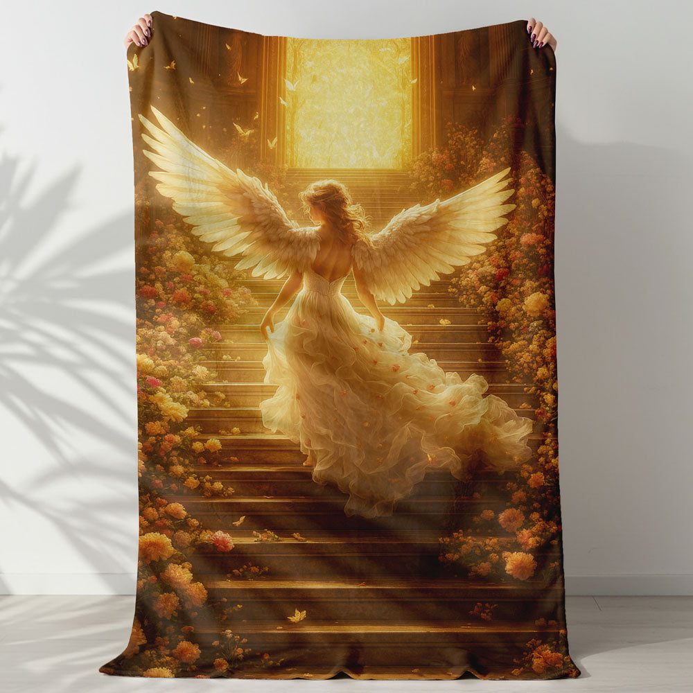 Plaid ange femme lumière divine