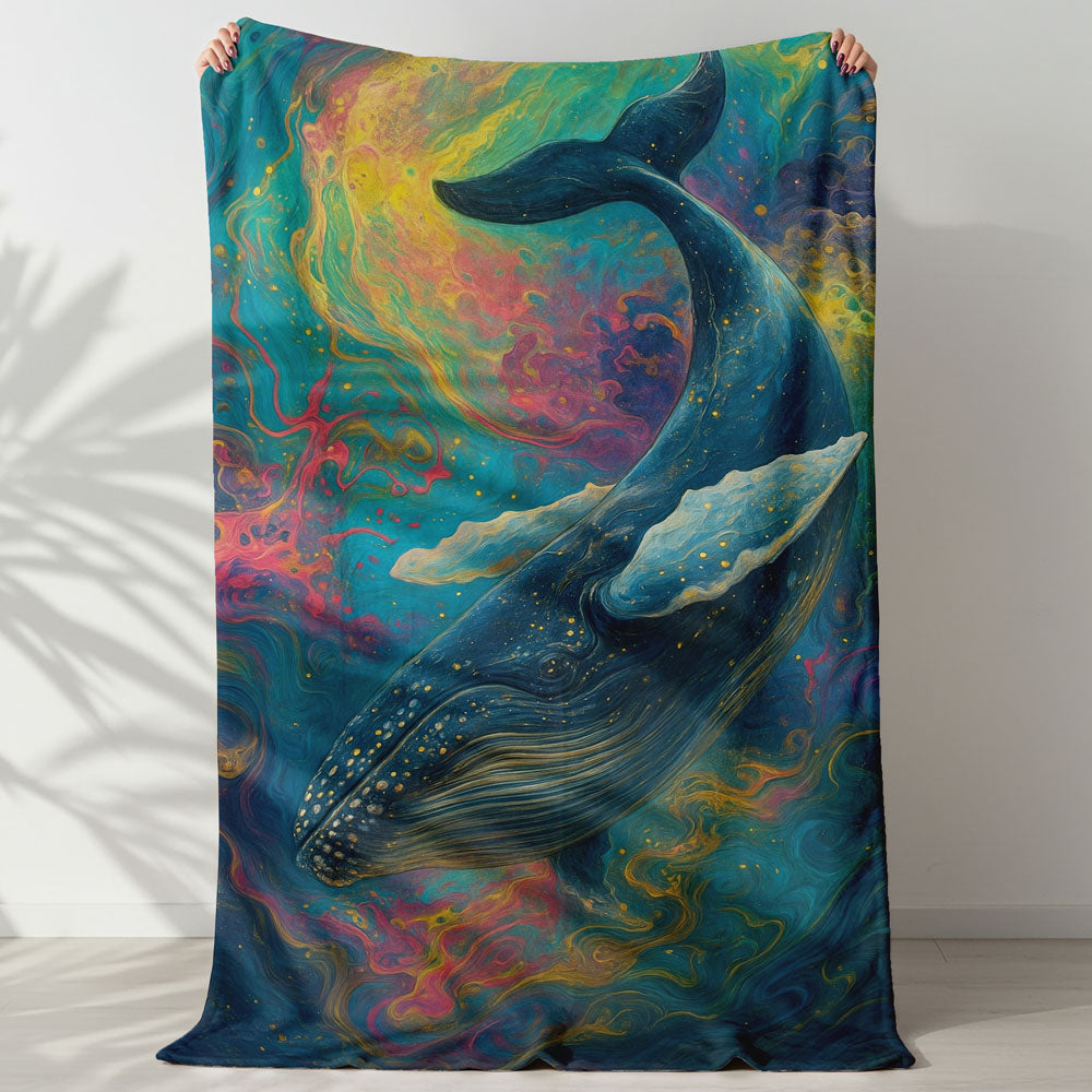 Plaid baleine océan coloré