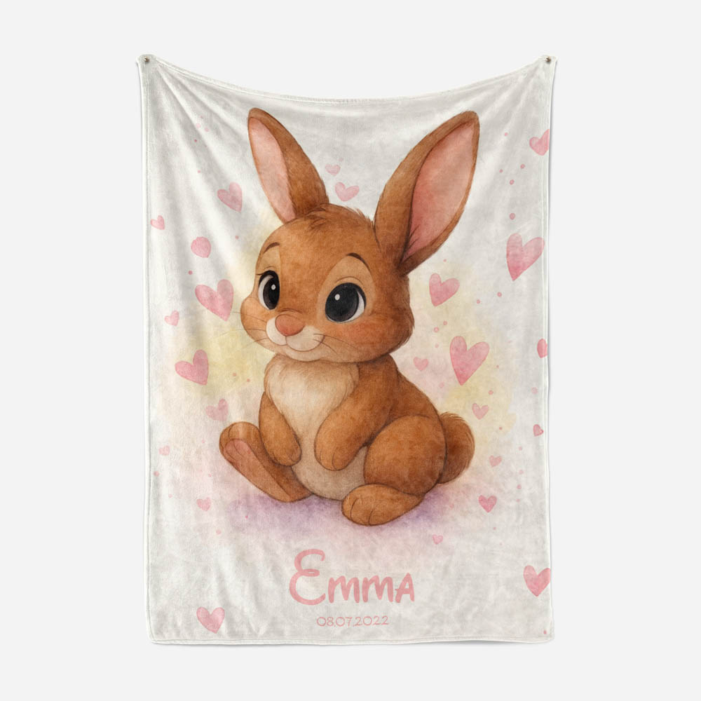 Plaid lapin cœur mignon