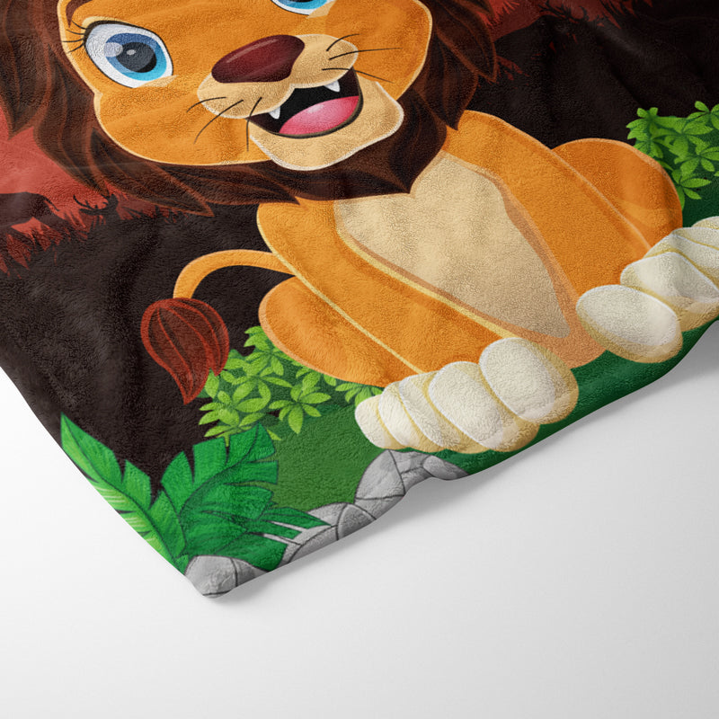 Plaid lion savane