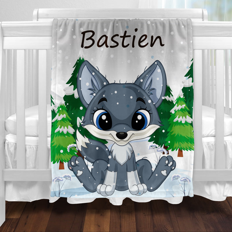 Plaid petit loup