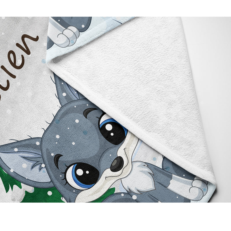Plaid petit loup