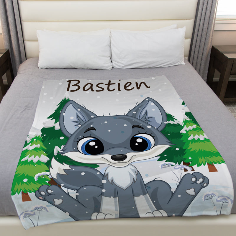 Plaid petit loup