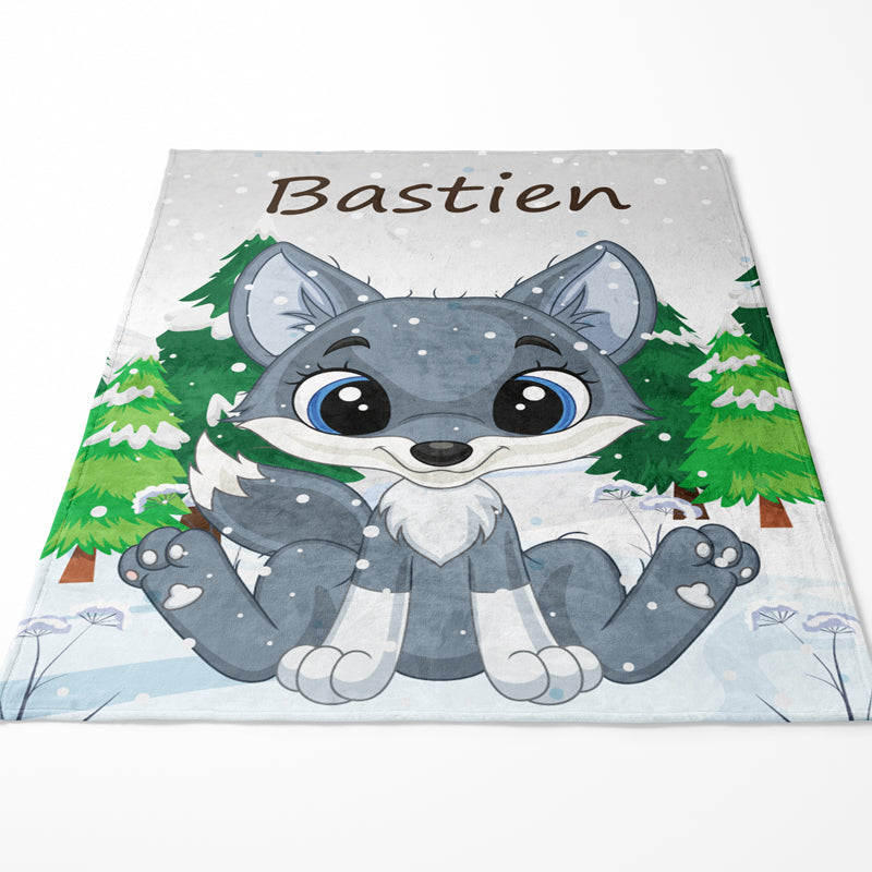 Plaid petit loup