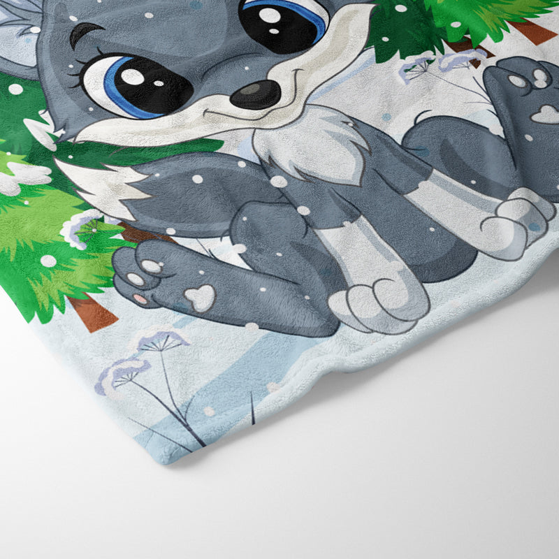 Plaid petit loup