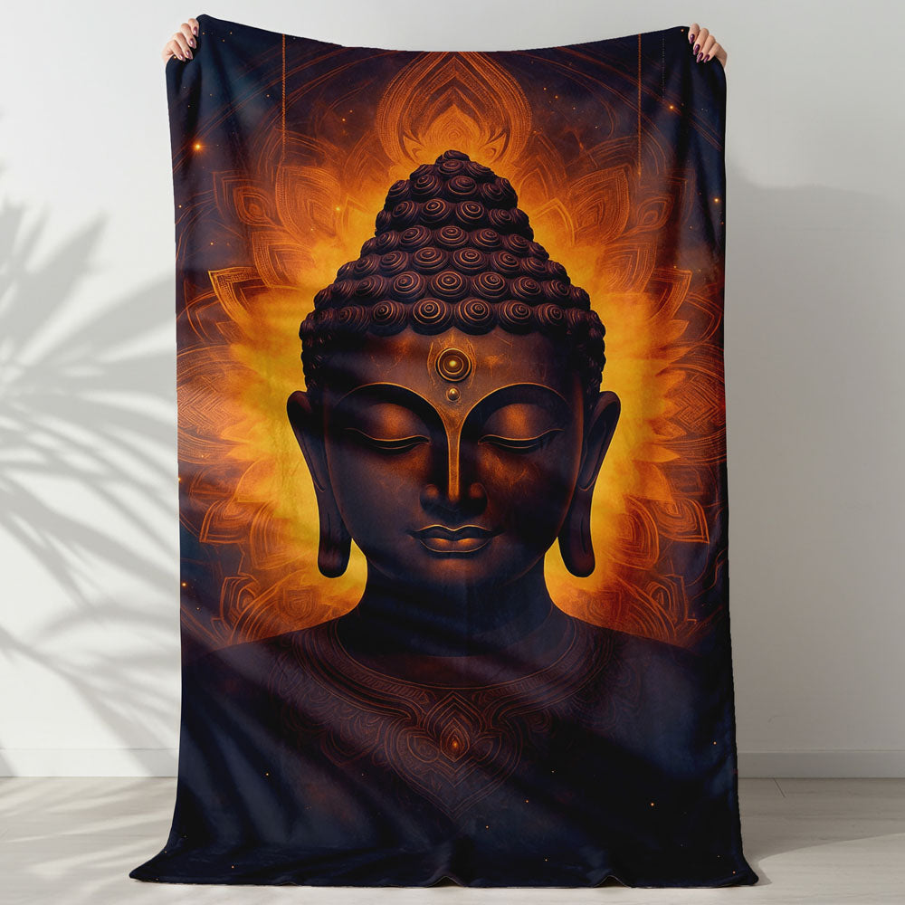 Plaid Bouddha énergie spirituelle
