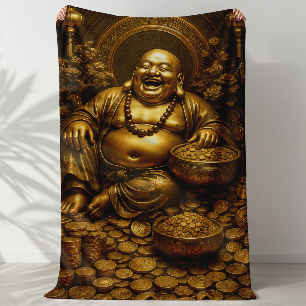 Plaid Bouddha argent or