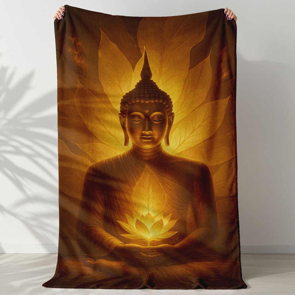 Plaid Bouddha lumière intérieure