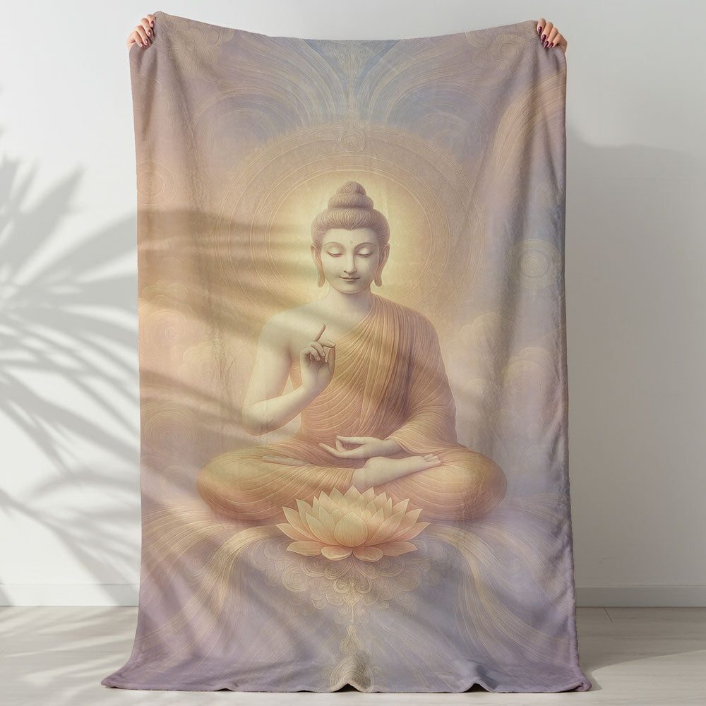Plaid Bouddha céleste sérénité