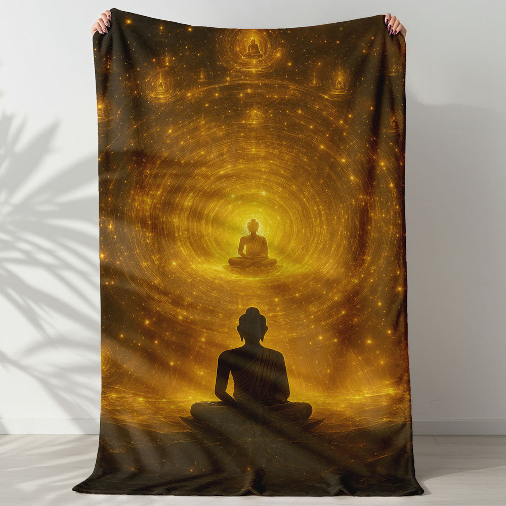 Plaid Bouddha méditation spirituelle