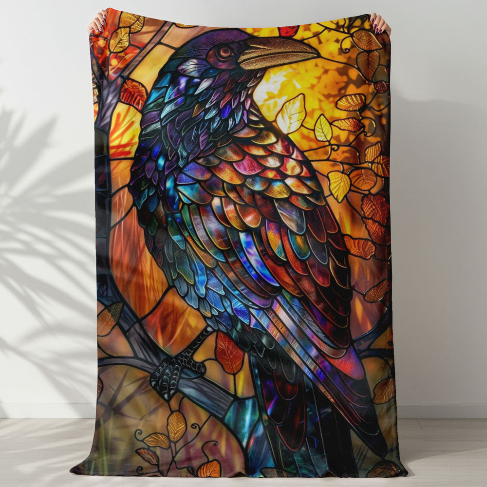 Plaid corbeau mystique coloré