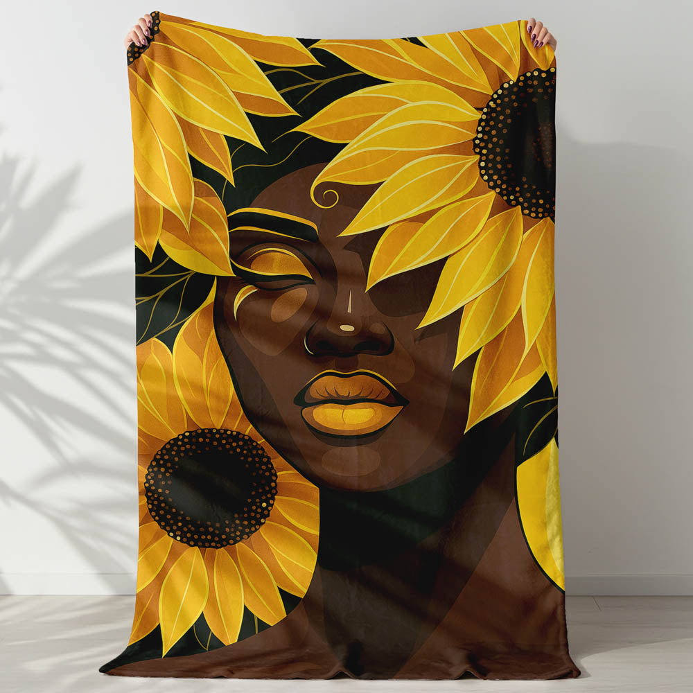 Plaid femme fleur tournesol