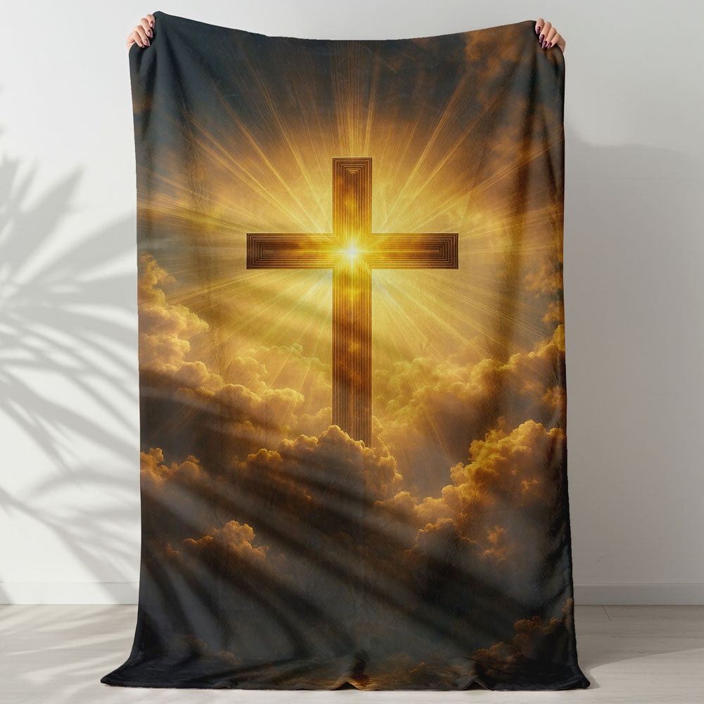 Plaid croix lumineuse divine