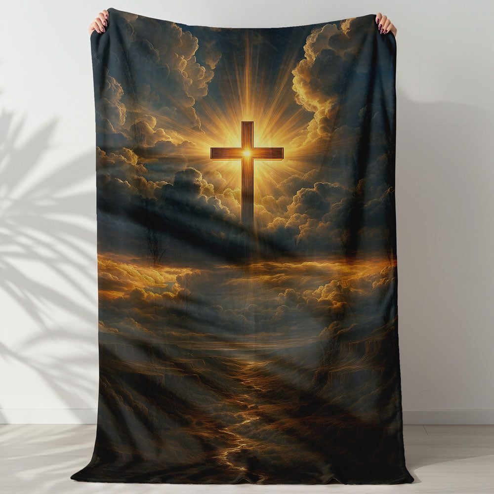 Plaid croix céleste nuage