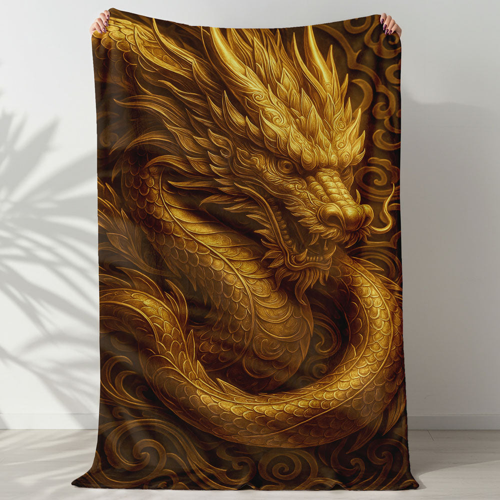 Plaid dragon doré