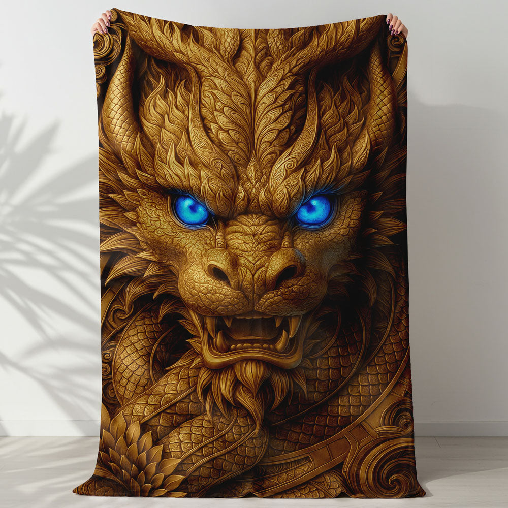 Plaid dragon yeux bleu
