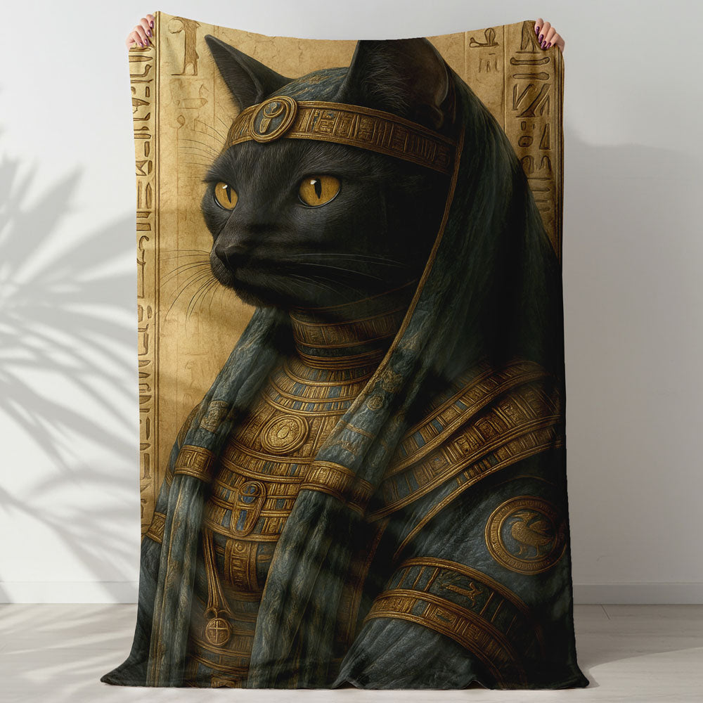 Plaid chat noir égyptien