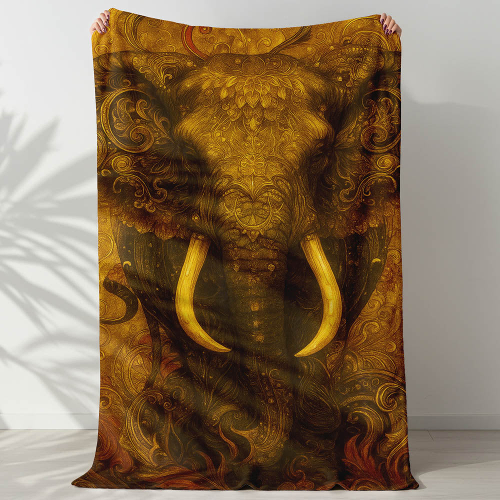 Plaid éléphant majestueux