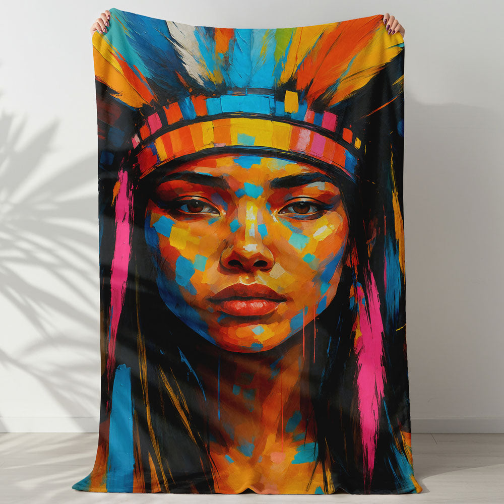 Plaid visage femme indienne