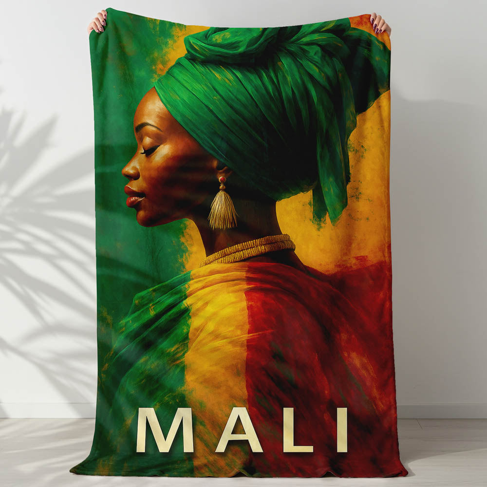 Plaid drapeau Mali femme