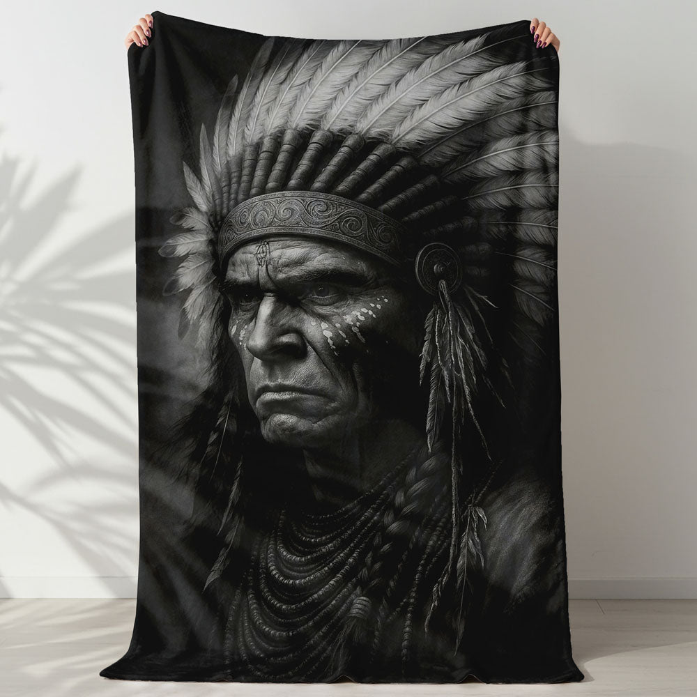 Plaid chef indien noir et blanc