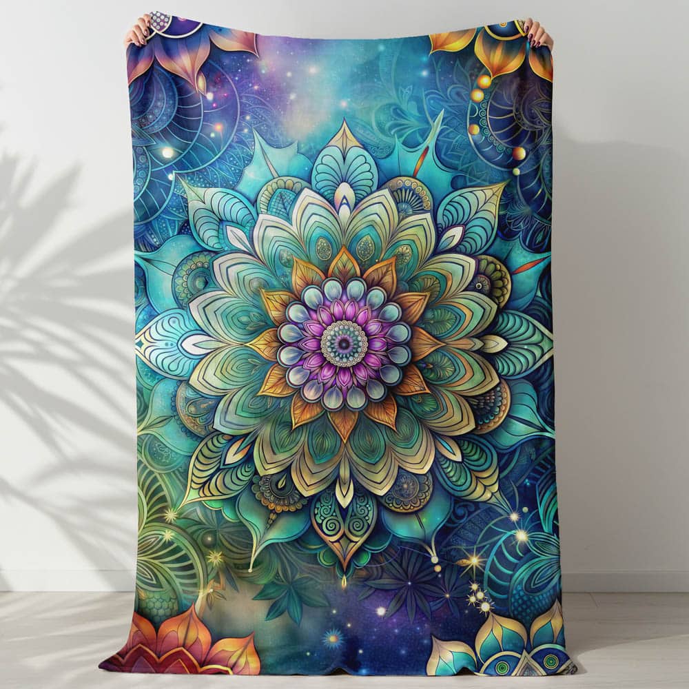 Plaid mandala coloré zen