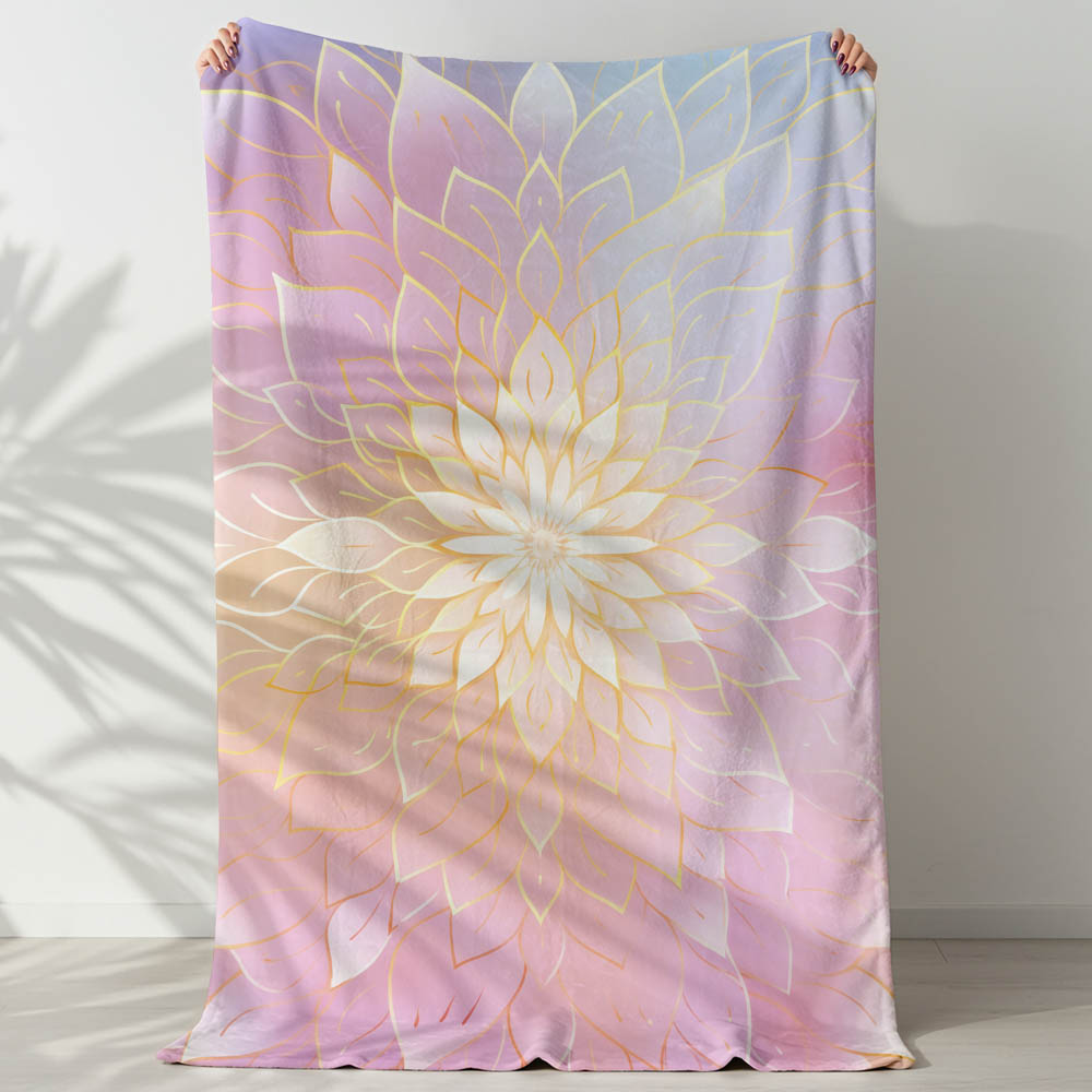 Plaid mandala relaxation pastel