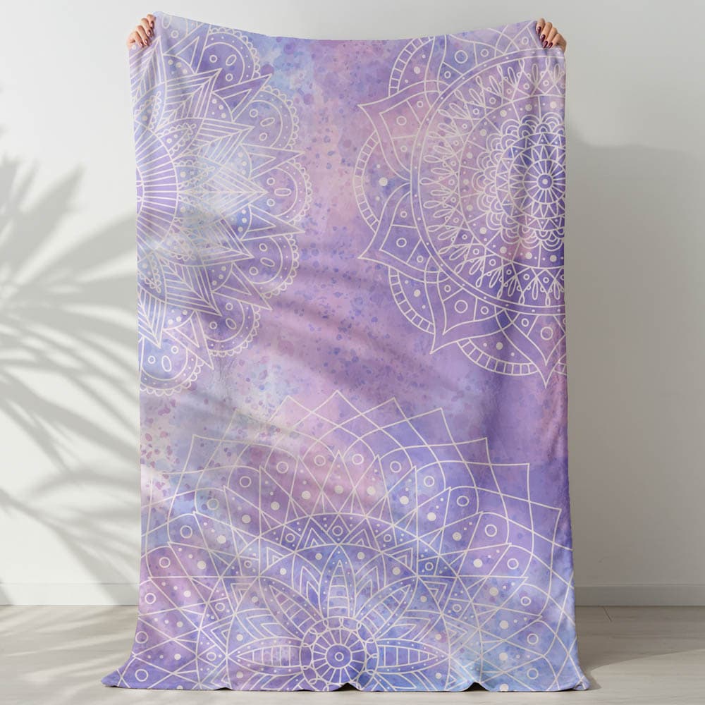 Plaid mandala zen violet