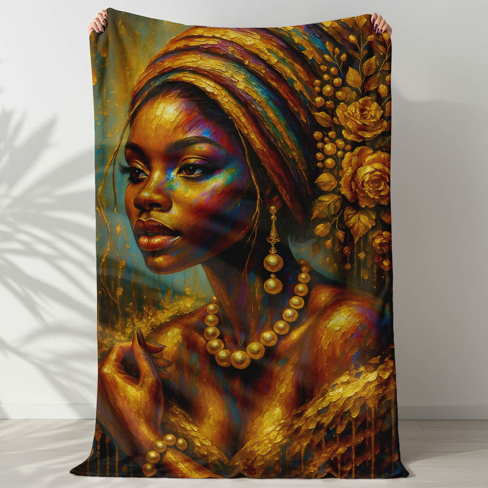 Plaid portait femme africaine