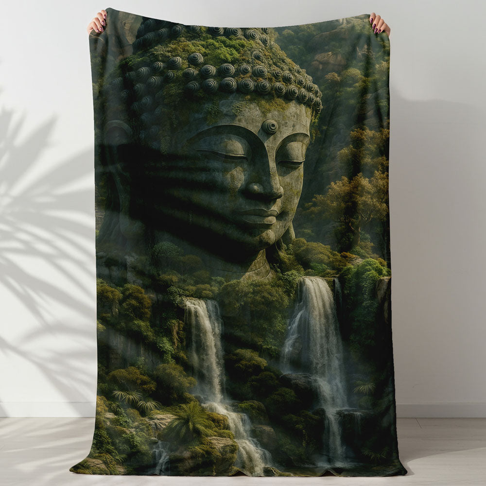 Plaid nature Bouddha statue sacrée