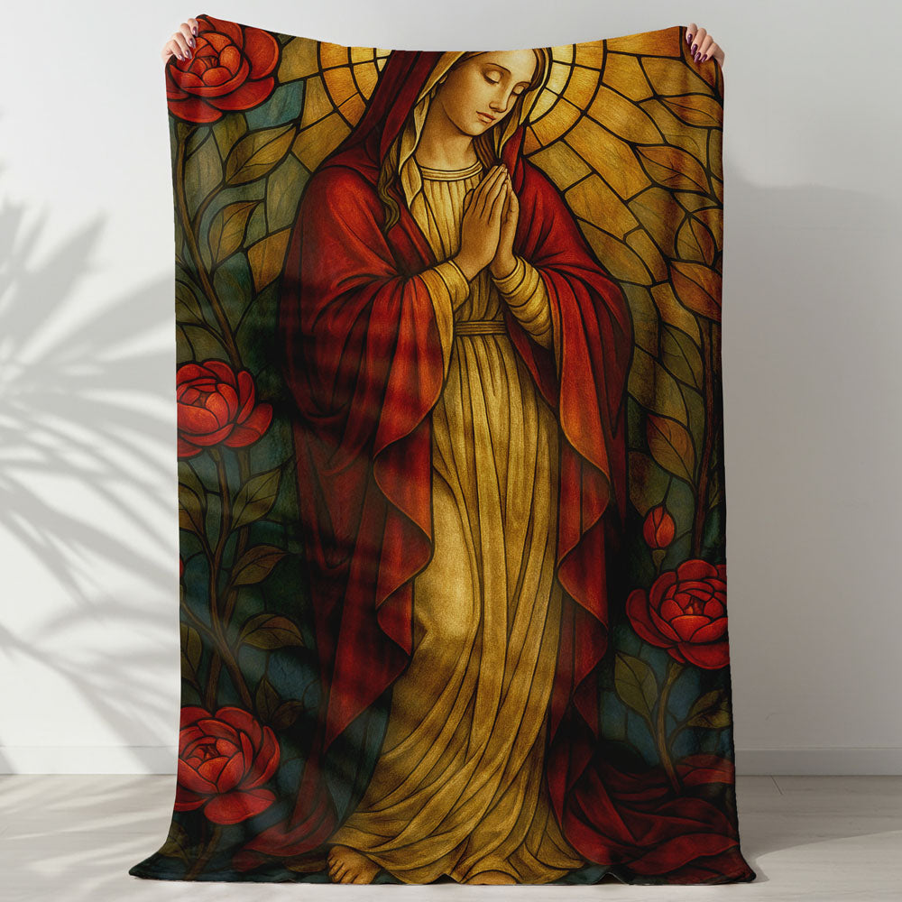 Plaid vierge Marie vitrail