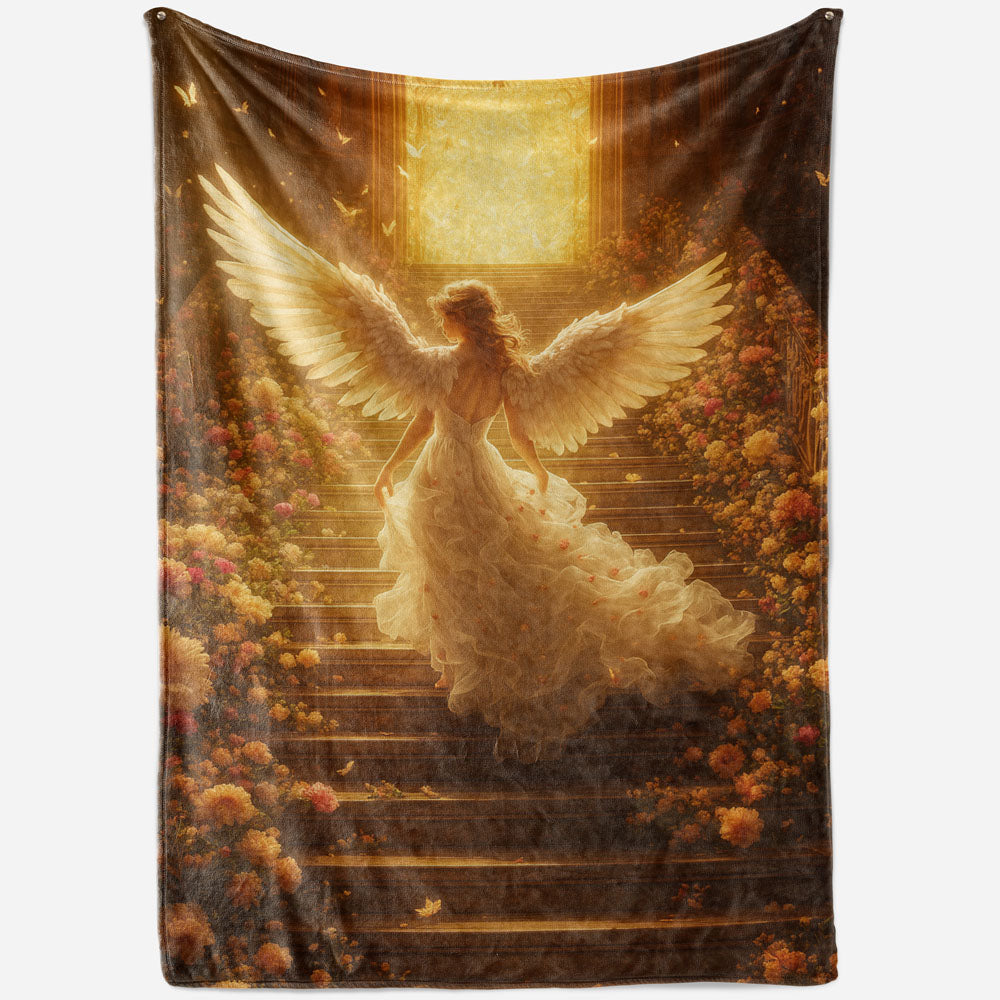 Plaid ange femme lumière divine