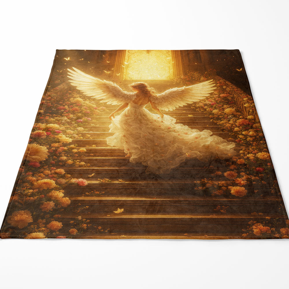 Plaid ange femme lumière divine