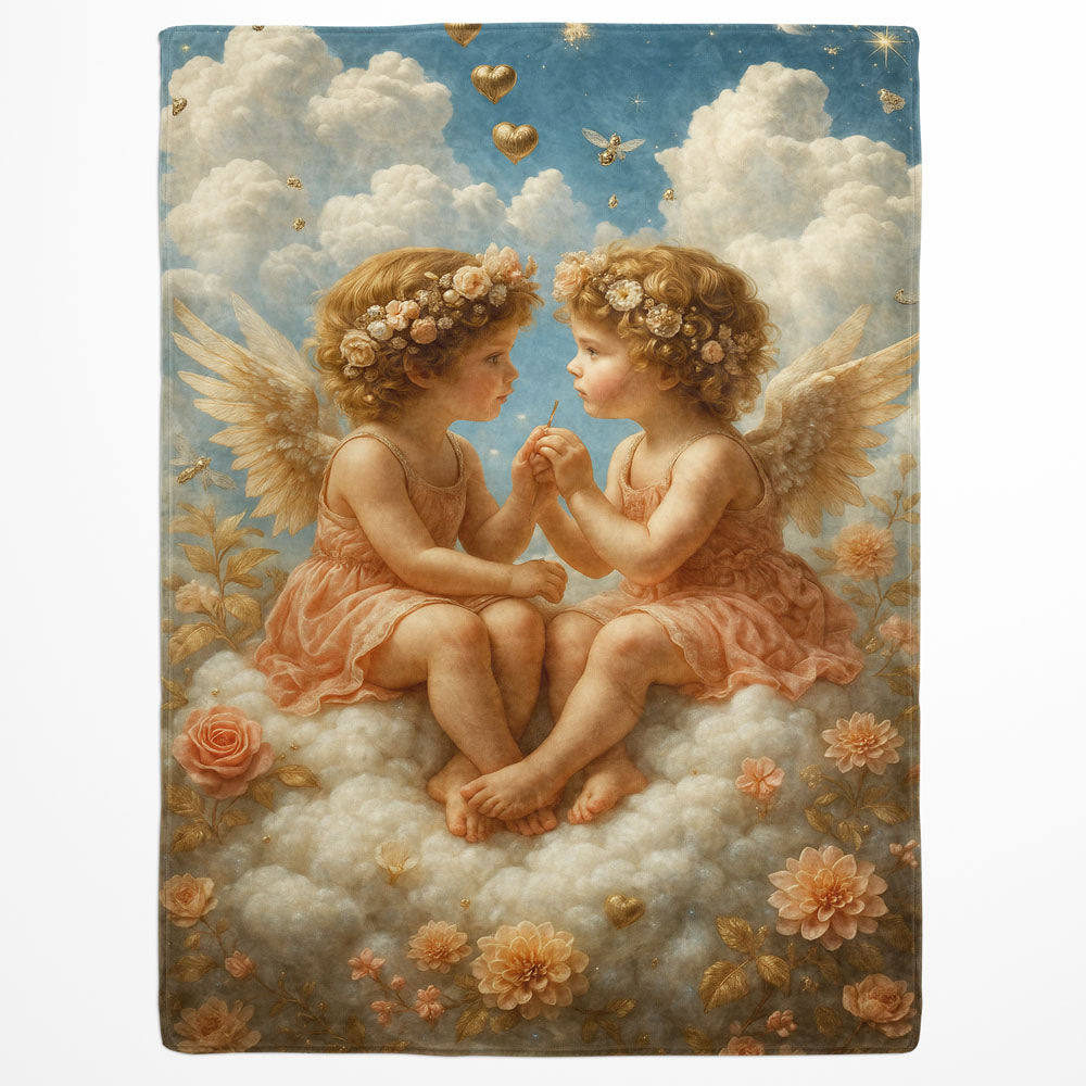 Plaid anges enfants céleste