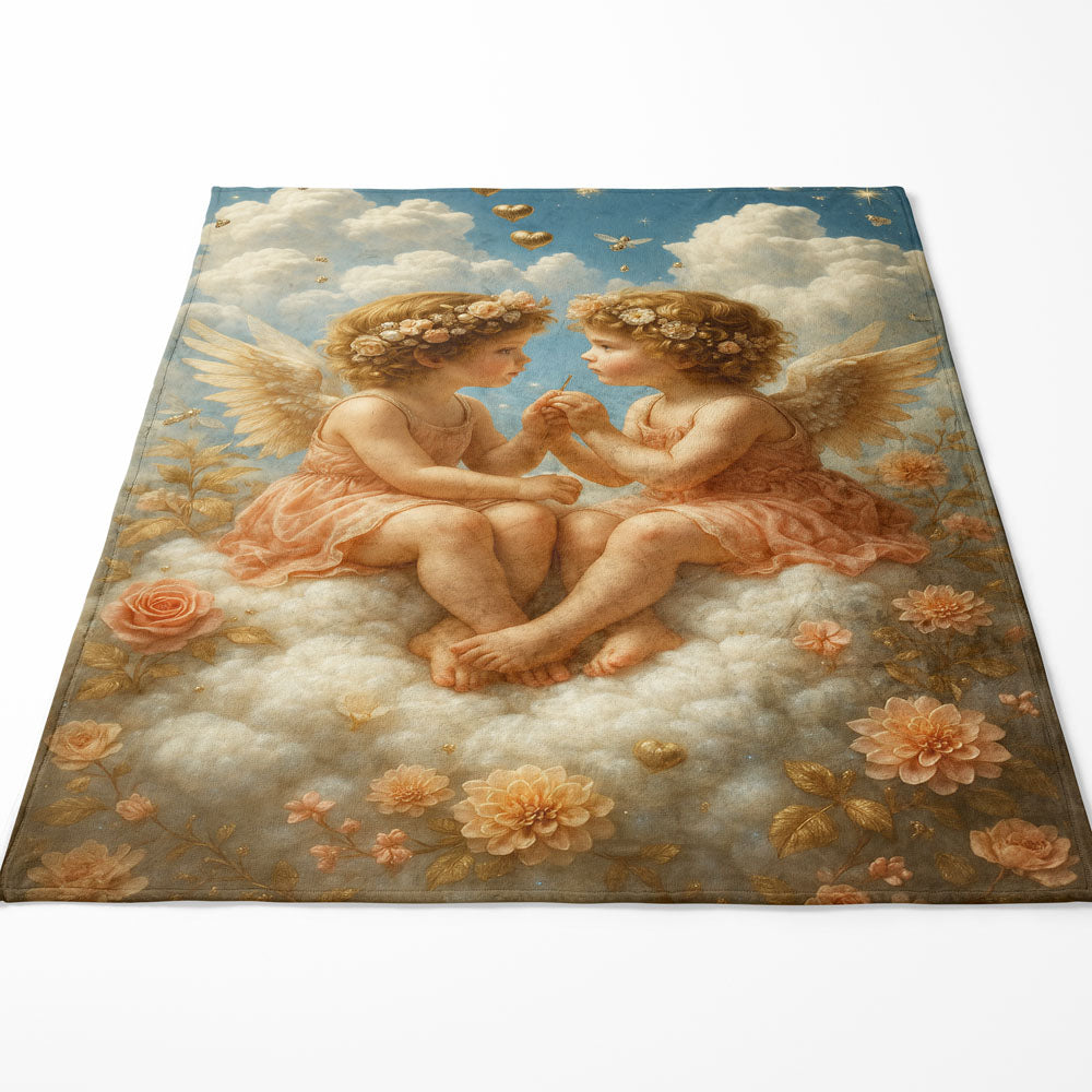 Plaid anges enfants céleste
