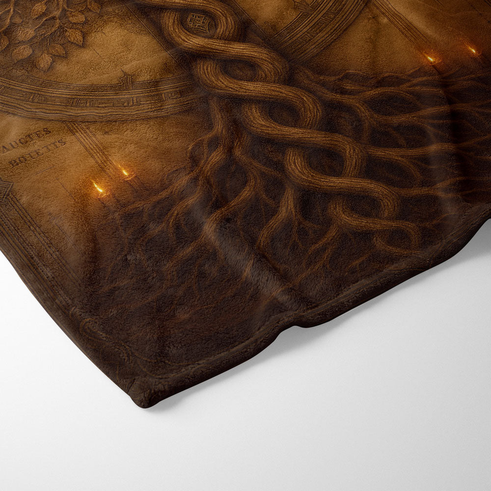 Plaid arbre de vie Yggdrasil style nordique