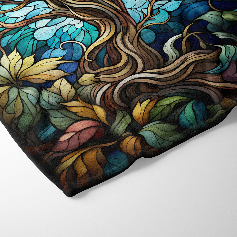 Plaid arbre de vie multicolore