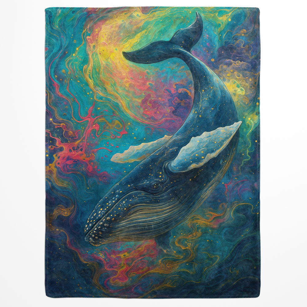 Plaid baleine océan coloré