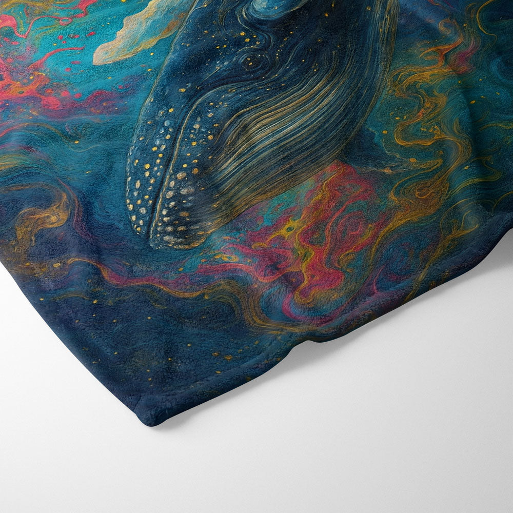 Plaid baleine océan coloré