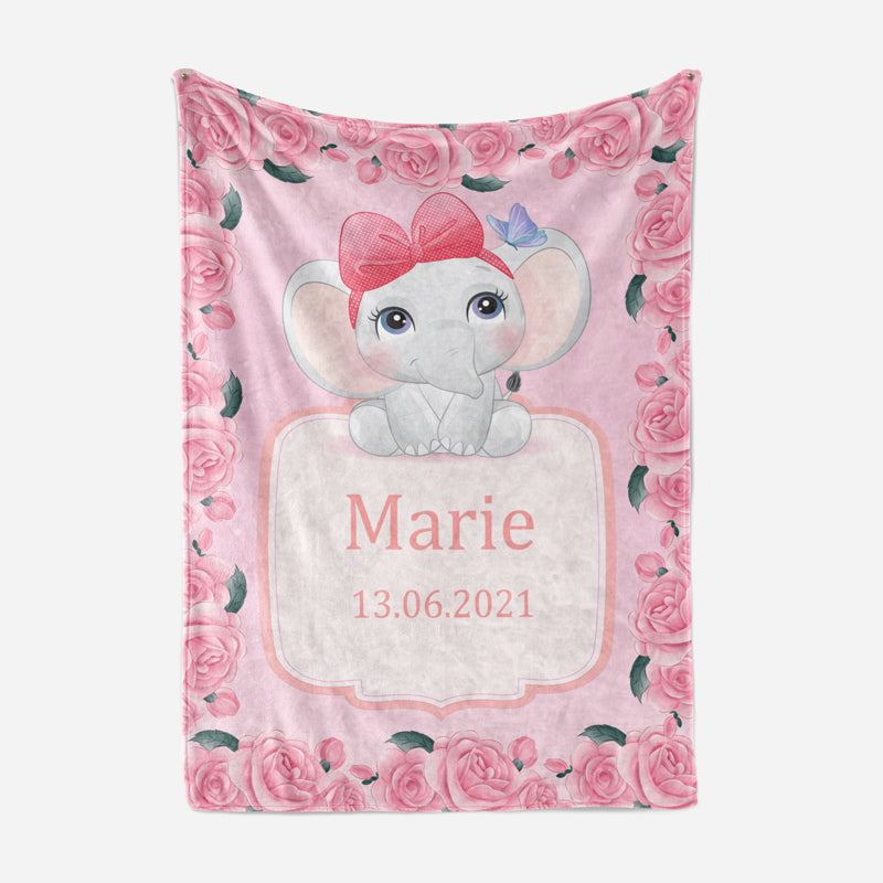 Plaid éléphant rose