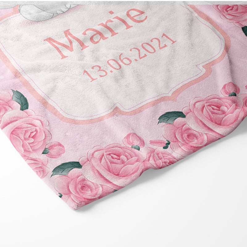 Plaid éléphant rose