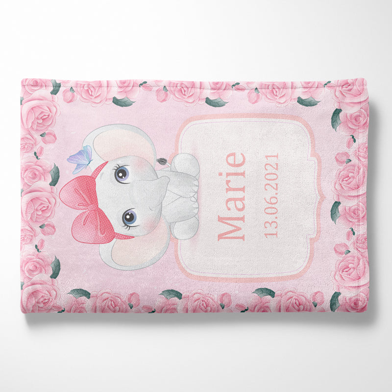 Plaid éléphant rose